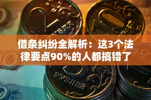 武汉借条纠纷全解析：这3个法律要点90%的人都搞错了